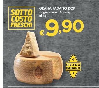 Bennet Grana padano dop stagionatura 16 mesi al kg offerta
