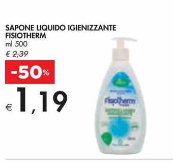 Bennet Sapone liquido igienizzante fisiotherm ml 500 offerta