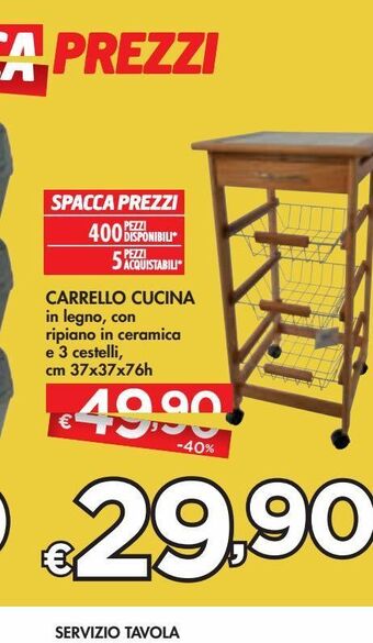 Bennet Carrello cucina offerta