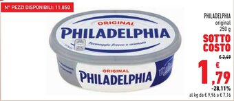 Conad City Philadelphia original 250 g offerta