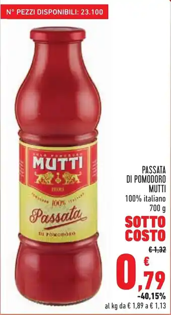 Conad City Mutti Passata Di Pomodoro 700 g offerta