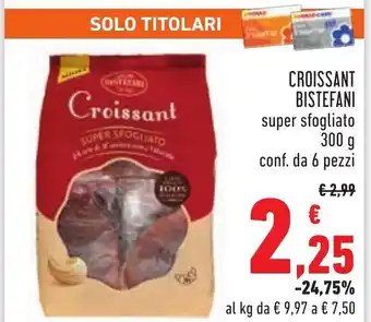 Conad City Croissant Bistefani 300 g 6 pezzi offerta