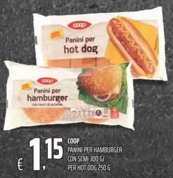 Coop Coop Panini Per Hamburger Con Semi 300 g/Per Hot dog 250 g offerta