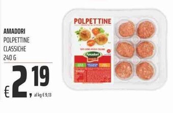 Coop Amadori Polpettine Classiche 240 g offerta