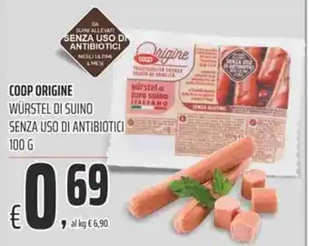 Coop Coop Origine Würstel Di Suino 100 g offerta