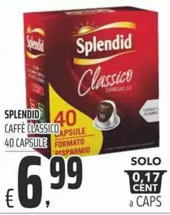 Coop Splendid Caffè Classico 40 Capsule offerta