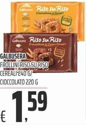 Coop Galbusera Frollini Riso Su Riso Cereali 240 g/Cioccolato 220 g offerta