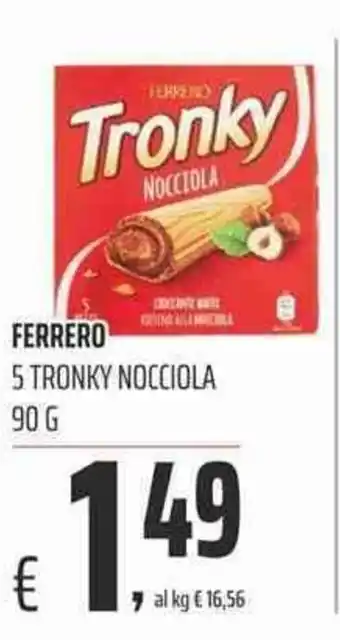 Coop Ferrero 5 Tronky Nocciola 90 g offerta