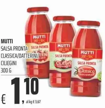 Coop Mutti Salsa Pronta Classica / Datterini / Ciliegini 300 g offerta