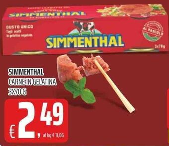 Coop Simmenthal Carne in Gelatina 3 x 70 g offerta