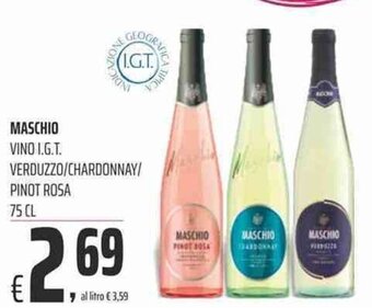 Coop Maschio Vino I.G.T. Verduzzo/Chardonnay/Pinot Rosa 75 cl offerta