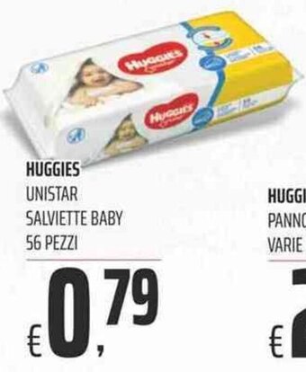 Coop Huggies Unistar Salviette Baby 56 pezzi offerta