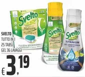 Coop Svelto Tutto in 1 25 Tabs / Gel 36 Lavaggi offerta