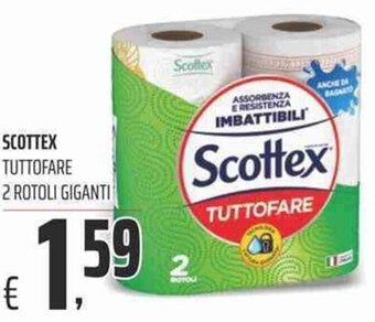 Coop Scottex Tuttofare 2 Rotoli Giganti offerta