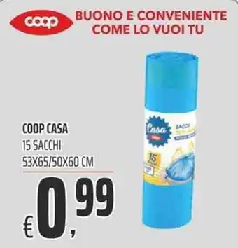 Coop Coop Casa 15 Sacchi 53 x 65 / 50 x 60 cm offerta