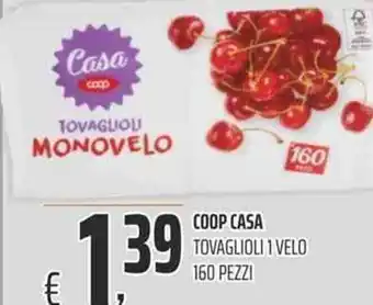 Coop Coop Casa Tovaglioli 1 Velo 160 Pezzi offerta