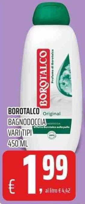 Coop Borotalco Bagnodoccia Vari Tipi 450 ml offerta