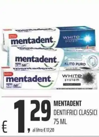 Coop Mentadent Dentifrici Classici 75 ml offerta