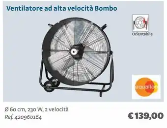 Bricocenter Ventilatore ad alta velocità bombo equation offerta