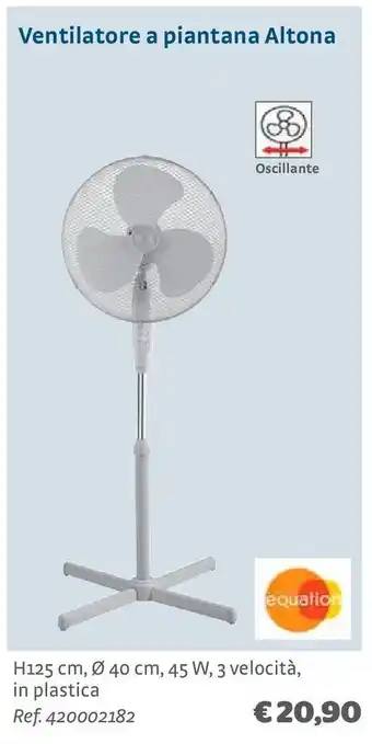 Bricocenter Ventilatore a piantana altona equation offerta