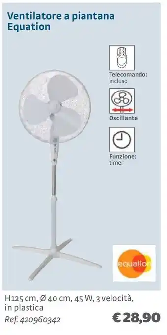 Ventilatori a piantana equation