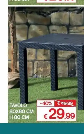 Satur Tavolo 80x80 cm h 80 cm offerta