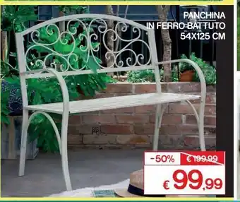 Satur Panchina in ferro battuto 54x125 cm offerta