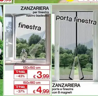 Satur Zanzariera per finestra 130x150 offerta