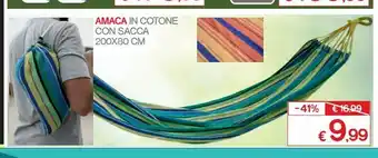 Satur Amaca in cotone con sacca 200 x 80 cm offerta