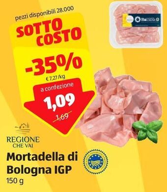 ALDI Mortadella di bologna igp regione che vai offerta