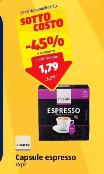 ALDI Capsule espresso offerta