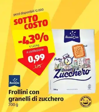 ALDI Frollini con granelli di zucchero buon ora offerta