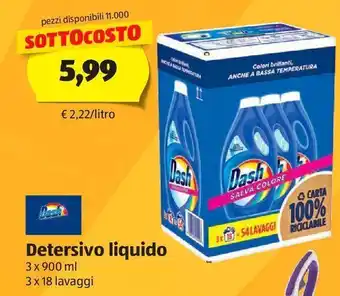 ALDI Detersivo liquido dash offerta
