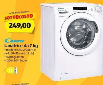 Lavatrice da 7 kg candy