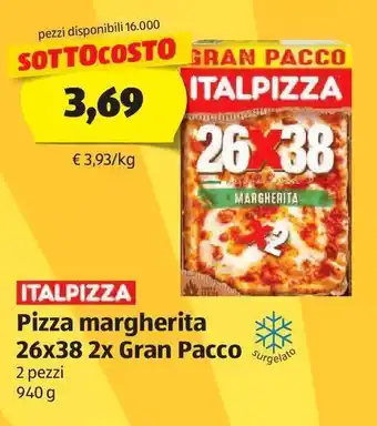 ALDI Pizza margherita 2x gran pacco italpizza offerta