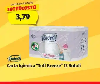 ALDI Carta igienica soft breeze 12 rotoli tenderly offerta