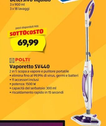 ALDI Vaporetto sv440 polti offerta