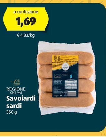 ALDI Savoiardi sardi offerta