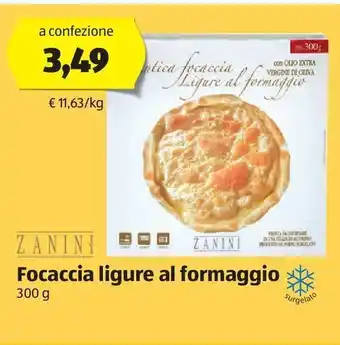 ALDI Focaccia ligure al formaggio offerta