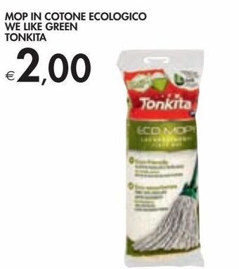 Bennet Mop in cotone ecologico we like green tonkita offerta
