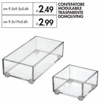 Bennet Contenitore modulabile trasparente domoliving offerta