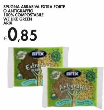 Bennet Spugna abrasiva extra forte o antigraffio 100% compostabile we like green arix offerta