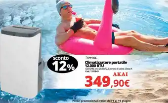Brico Io Climatizzatore portatile 12.000 btu offerta