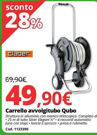 Carrello avvolgitubo qubo