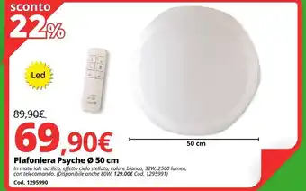 Brico Io Plafoniera psyche ø 50 cm offerta
