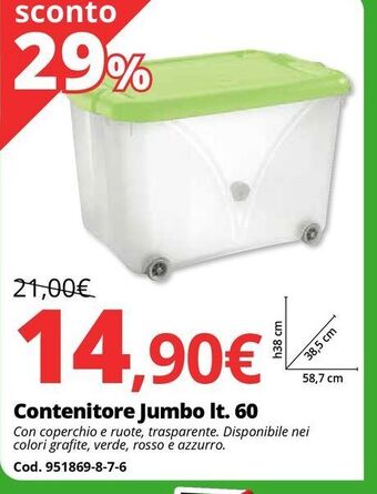 Contenitore jumbo lt. 60