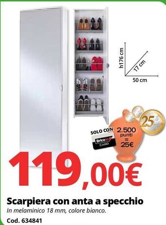 Brico Io Scarpiera con anta a specchio offerta
