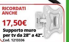 Brico Io Supporto muro per tv da 28” a 42” offerta