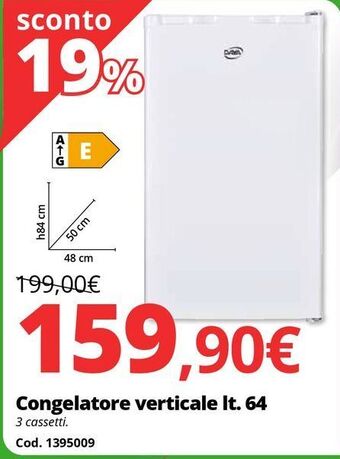 Congelatore verticale lt. 64