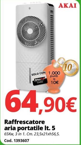 Brico Io Raffrescatore aria portatile lt. 5 offerta